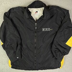 VTG 90s Nike Jacket Youth Boys Size L (14-16) Full Zip Mesh Lined Windbreaker
